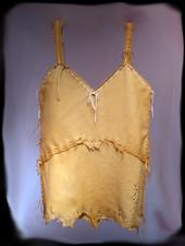 Victoria, deer leather hand laced camisole