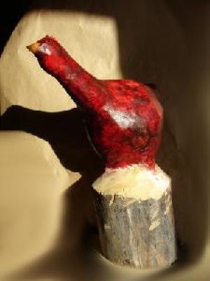 Hand Carved Chicken, Aspen wood