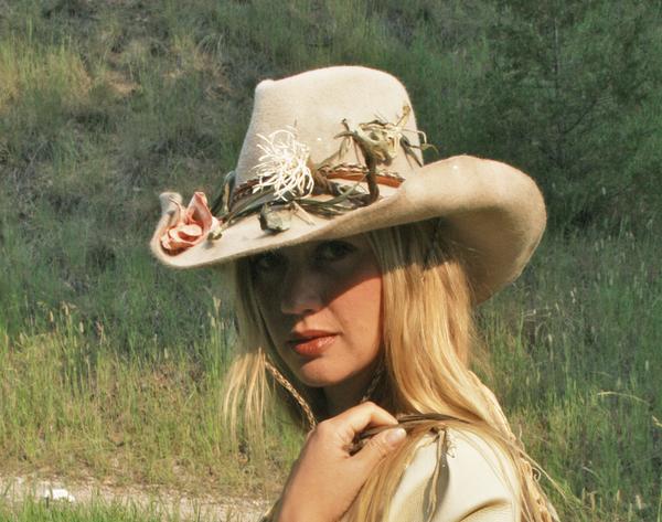 cowgirl hat with flowers